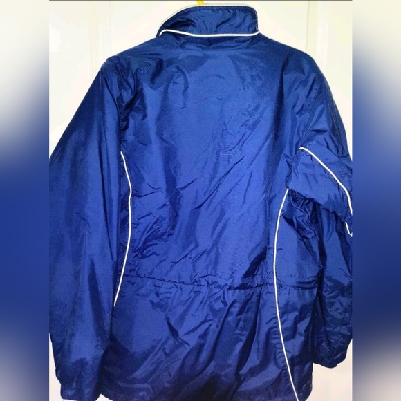 Columbia Sherpa Fleece Lined Spring/Fall Jacket Sz M Navy & White Warm Coat - Picture 2 of 6